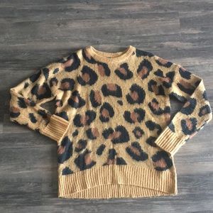 Leopard sweater - slightly oversized, super soft